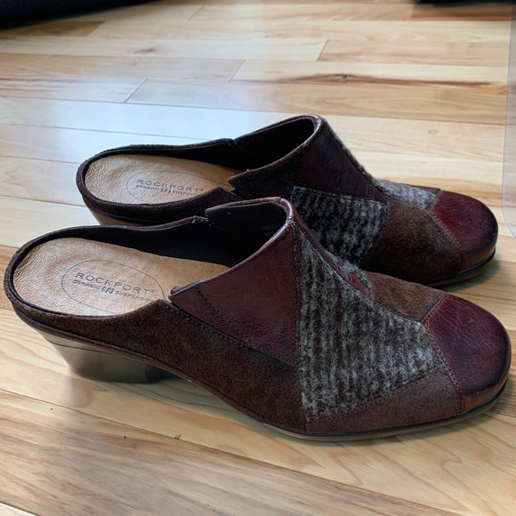 Rockport Shoes - Rockport Brown Leather Clogs Size 9